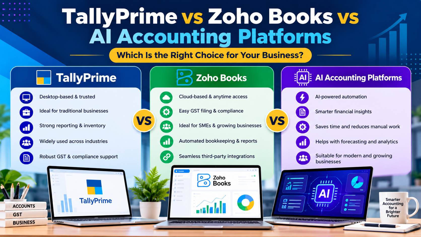 TallyPrime, Zoho Books, and AI Accounting Compared